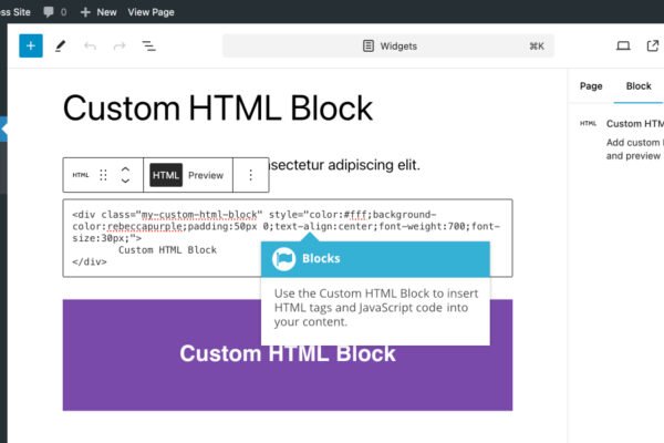 custom-html-block